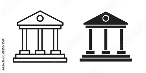 Courthouse icons. High-quality vector designs