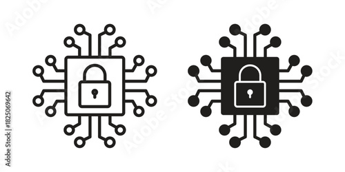 Cyber security icons. High-quality vector designs