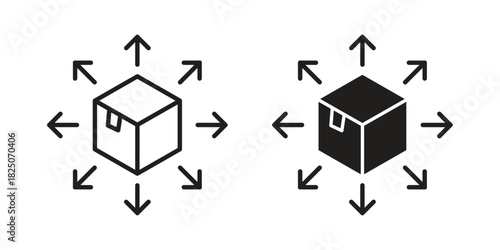 Distribution box icons. High-quality vector designs
