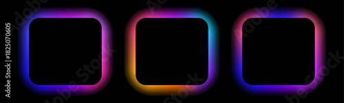 A bright neon portal emerges from a dark void. Smooth gradients highlight its sharp circular edges. The artwork creates a dynamic sci-fi mood ideal for game interfaces and tech ads.