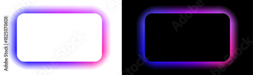 Bright pentagons pulse beside smooth squares in a drifting neon grid. Their illuminated borders create a vivid multicolour rhythm. The artwork fits tech branding and modern banners well.
