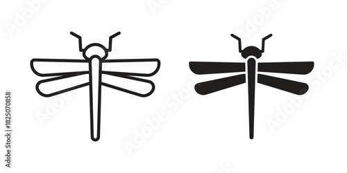 Dragon fly icons. High-quality vector designs