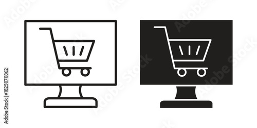 E commerce platform icons. High-quality vector designs