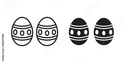 Easter eggs icons. High-quality vector designs