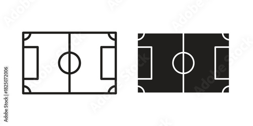 Football field icons. High-quality vector designs