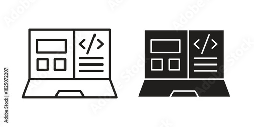 Front end icons. High-quality vector designs