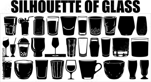 silhouette of a premium drink glass 