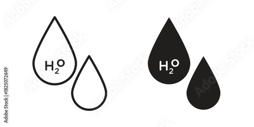 H2o icons. High-quality vector designs