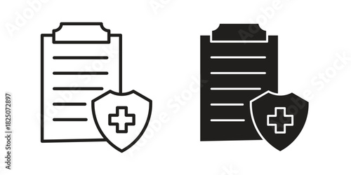 Health insurance icons. High-quality vector designs