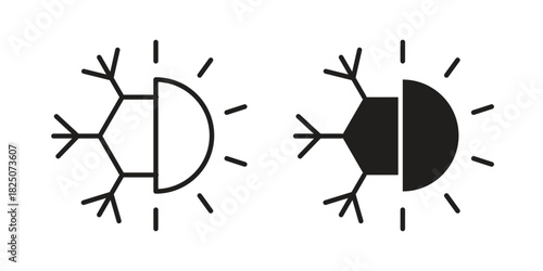 Hot and cold icons. High-quality vector designs