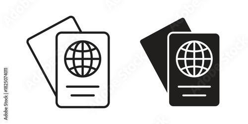 Immigration icons. High-quality vector designs