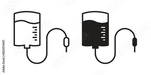 Intravenous icons. High-quality vector designs