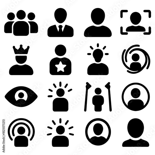 Iconic Collection: A compilation of diverse icon illustrations, capturing an array of concepts and representations.