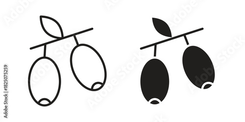 Jujube icons. High-quality vector designs