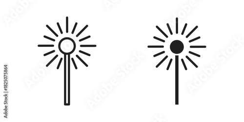 Laser beam icons. High-quality vector designs