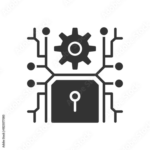 Data Security Icon - Smart Lock System Icon
