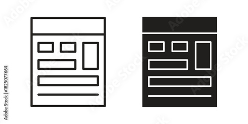 Mood board icons. High-quality vector designs