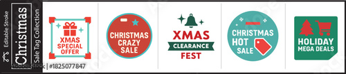 Exciting Christmas sales now live grab festive offers with these vibrant editable tags for your holiday promotions and special deals this season