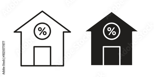 Mortgage rate icons. High-quality vector designs