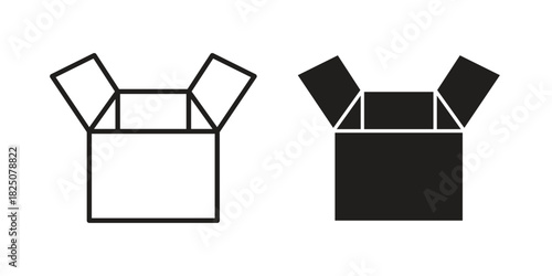 Open box icons. High-quality vector designs