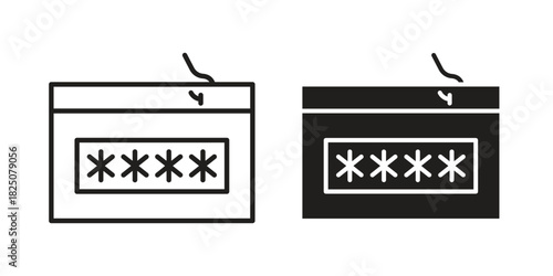 Password phishing icons. High-quality vector designs