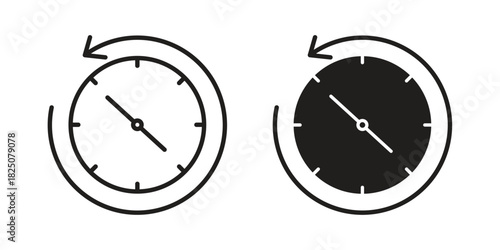 Past icons. High-quality vector designs