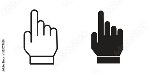 Pointing hand icons. High-quality vector designs