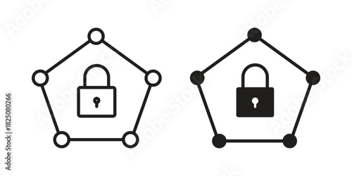 Private network icons. High-quality vector designs