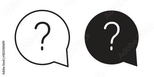 Question icons. High-quality vector designs