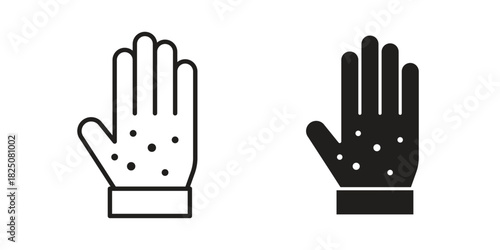 Rash hand icons. High-quality vector designs