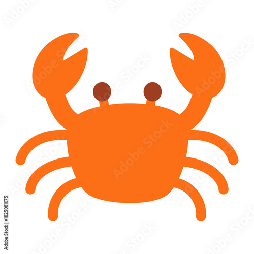 カニのミニマルなかわいいシンプルイラスト