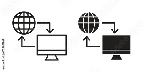 Remote Access icons. High-quality vector designs