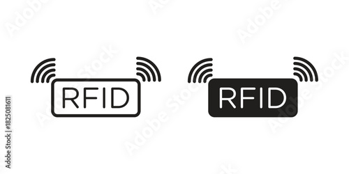 RFID icons. High-quality vector designs