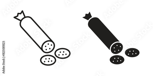 Salami icons. High-quality vector designs