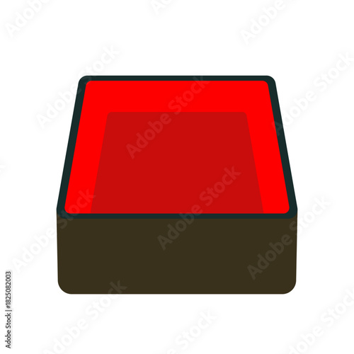 日本のおせち料理に使われる重箱の空箱を描いたミニマルな和風イラスト