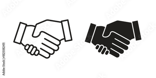 Shake hands icons. High-quality vector designs