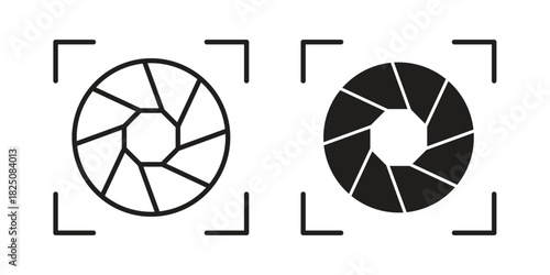 Shutter icons. High-quality vector designs