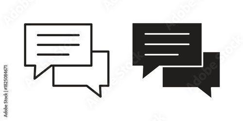 Text chat icons. High-quality vector designs