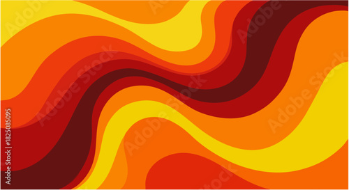 Warm Retro Wavy Flow