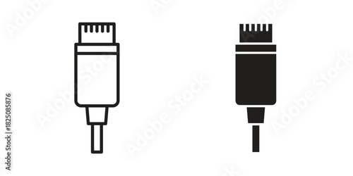 USB type c icons. High-quality vector designs