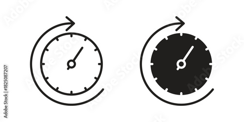 Uptime and downtime icons. High-quality vector designs