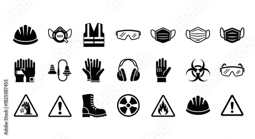 Safety first essential equipment for hazardous environments, protective workplace gear