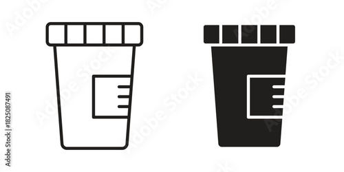 Urine test icons. High-quality vector designs