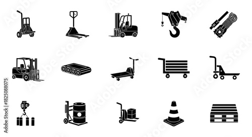 Material handling equipment collection for logistics, warehousing and industrial use