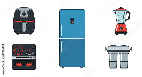 Household Kitchen Appliance Icons