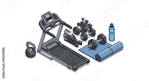 Home gym equipment for fitness enthusiasts and healthy lifestyle choices at home workout