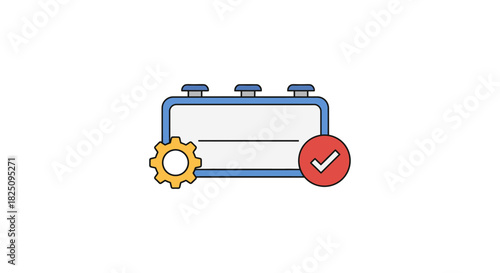 automation successful a concept graphic depicting smooth workflow technical design and process completion useful for tech and business presentations.
