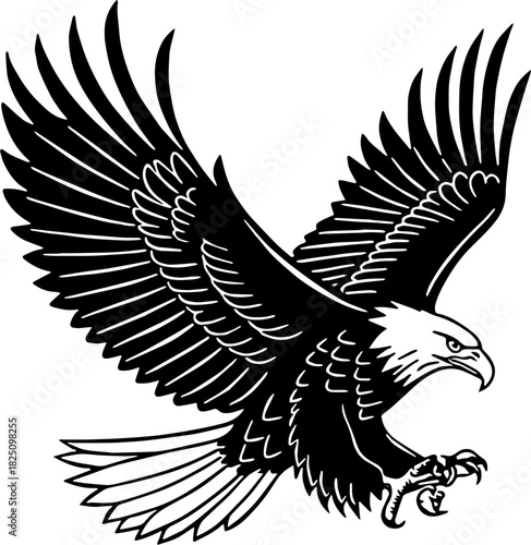 eagle with wings illustration design
