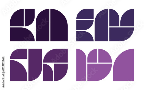 Creative abstract shape collage arranged in a cinematic 16:9 aspect ratio