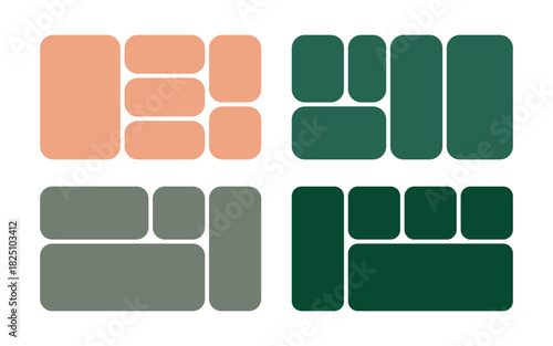 Contemporary aesthetic bento grid layout set in a cinematic 16:9 ratio